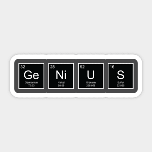 Genius Periodic Table science Sticker